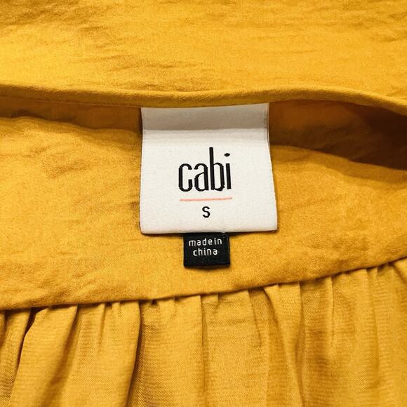 CAbi Women’s Yellow Small Tie Front Yellow Blouse Sleeveless Top - Picture 4 of 4